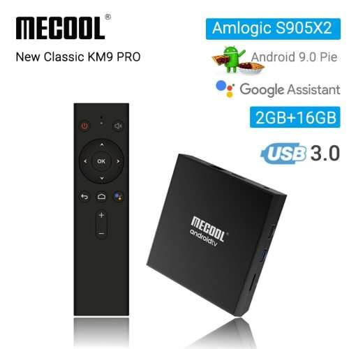 Mecool KM9 Classic (2GB RAM/16GB ROM) Android 9.0 TV Box **Google Certified ** + Wireless Keyboard