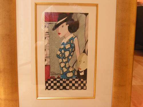 Pieter Van der Westhuizen original pen and ink