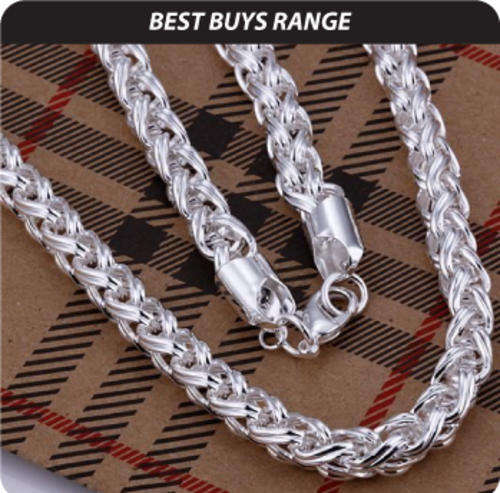 Elegant Silver Weave Necklace - (Delivery 3 - 5 Days)