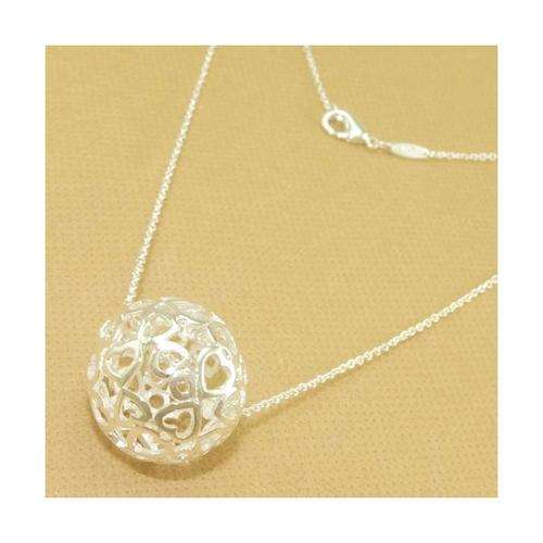 Beautiful silver hollow filigree ball necklace!! (3 - 5 DAYS LOCAL DELIVERY)