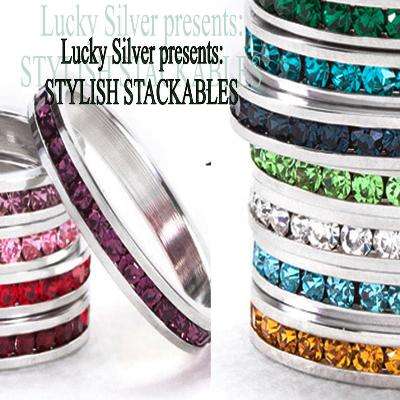 Eternity Ring - Stylish Stackables with CZ stones  *USA IMPORT* Many to choose from