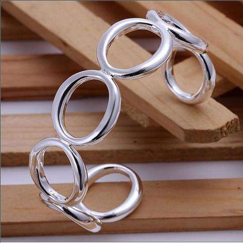 Sterling Silver-filled Bangle Oval Link LOCAL Courier delivery