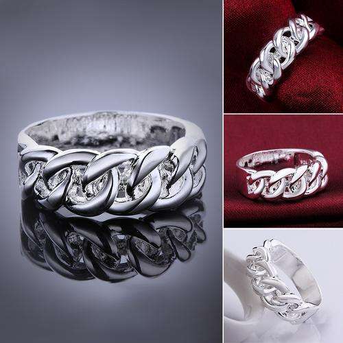 Silver Chain Style Ring  #7  Local Stock