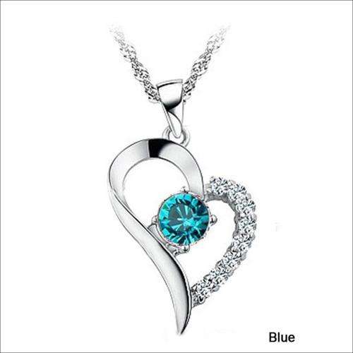 Fantastic price!! Silver Austrian Crystal Heart Necklace at LOW LOW price