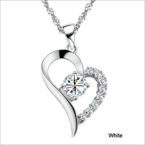 Fantastic price!! Silver Austrian Crystal Heart Necklace at LOW LOW price