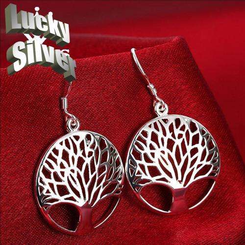 Fantastic price!!  Sterling Silver - filled  Tree of life Earrings At low low price