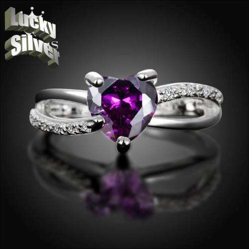 Fantastic price!! Sterling Silver - filled Ring with simulated diamonds at LOW LOW price