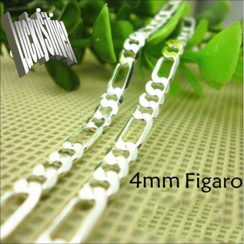 Fantastic price!! Sterling Silver - filled fFigaro Necklace 4mm  at LOW LOW price