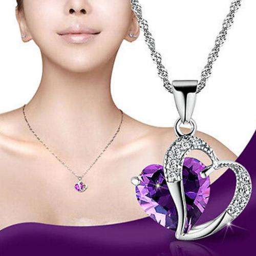 Fantastic price!! Sterling Silver - filled Austrian Crystal Amethyst  Necklace at LOW LOW price