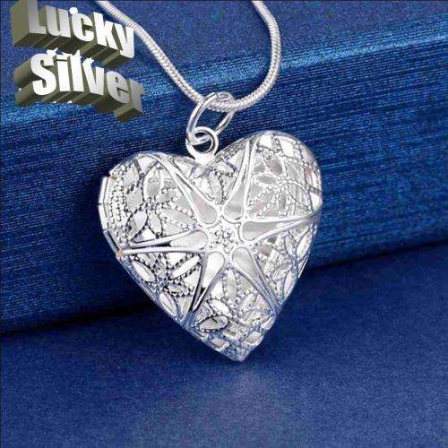 Fantastic price!! Sterling Silver - filled Locket heart Necklace at LOW LOW price 2 shapes