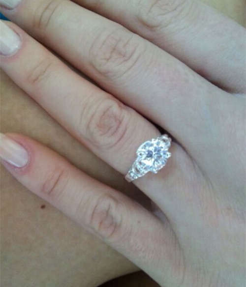 Fantastic price!! Sterling Silver - filled Necklace Earrings Ring Set with simulated diamonds