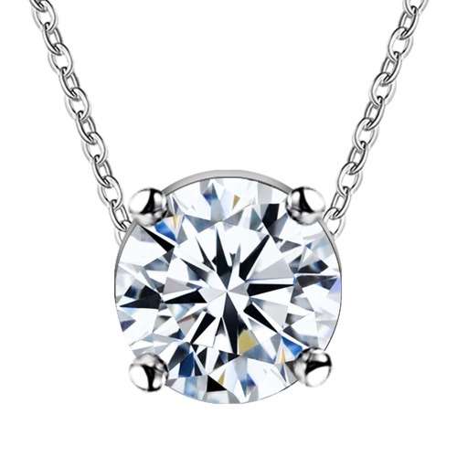 Sterling Silver - filled Necklace with simulated diamond LOCAL STOCK