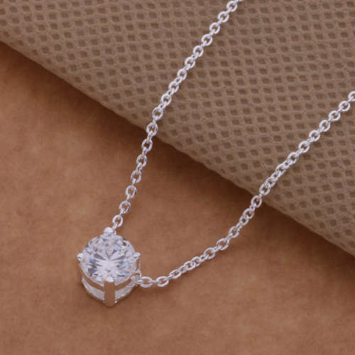 Sterling Silver - filled Necklace with simulated diamond LOCAL STOCK