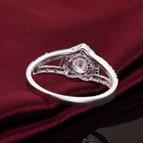 Fantastic price!! Sterling Silver - filled Ring with simulated diamonds at LOW LOW price