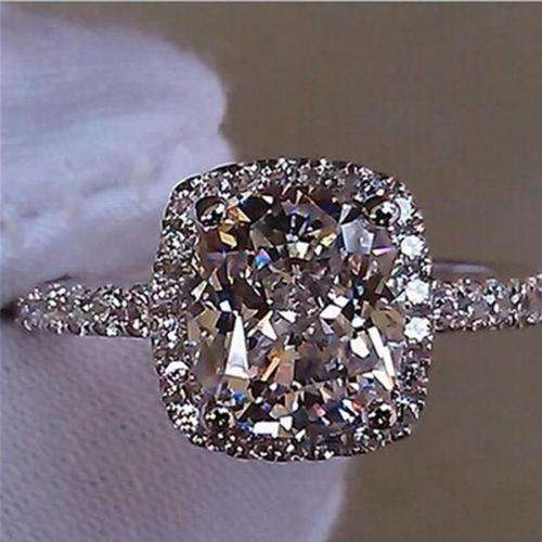 Fantastic price!! Sterling Silver - filled White Sapphire Ring with simulated diamonds Sizes 5 - 9