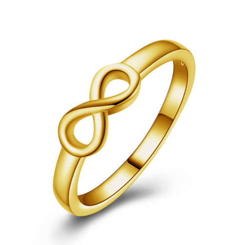 Fantastic price!!  Sterling Silver - filled Infinity Ring sizes 6 - 10 in black gold and silver