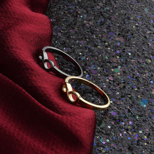 Fantastic price!!  Sterling Silver - filled Infinity Ring sizes 6 - 10 in black gold and silver