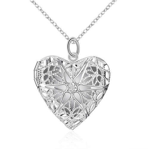 Fantastic price!! Sterling Silver - filled Locket heart Necklace at LOW LOW price 2 shapes