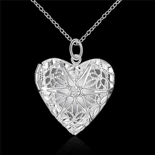 Fantastic price!! Sterling Silver - filled Locket heart Necklace at LOW LOW price 2 shapes