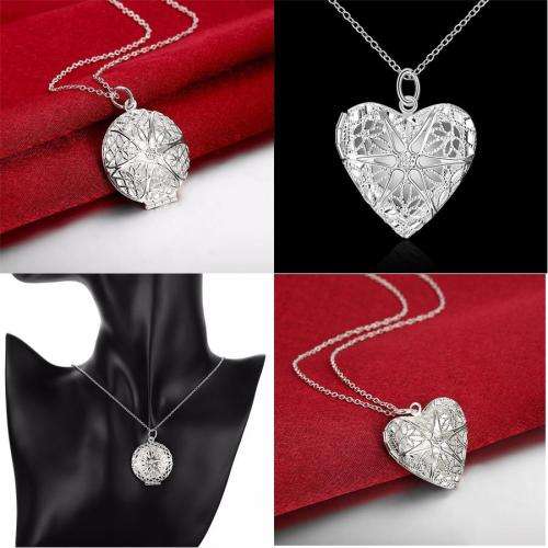 Fantastic price!! Sterling Silver - filled Locket heart Necklace at LOW LOW price 2 shapes