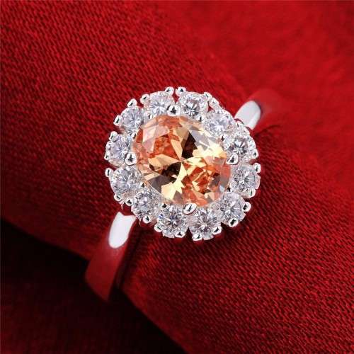 Fantastic price!! Sterling Silver - filled Sapphire Ring with simulated diamonds at LOW LOW price