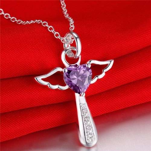 Fantastic price!! Sterling Silver - filled  Angel cross necklace at LOW LOW price