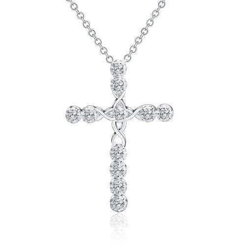 Fantastic price!! Sterling Silver - filled Cross necklace with simulated diamonds at LOW LOW price