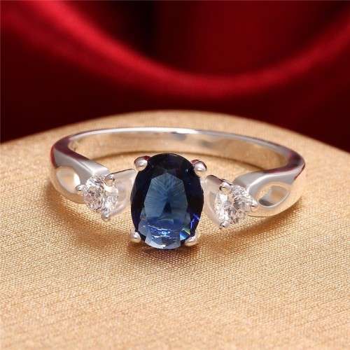 Fantastic price!! Sterling - filled Ring with simulated diamonds #7-8 in three colouts