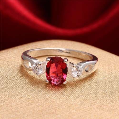 Fantastic price!! Sterling - filled Ring with simulated diamonds #7-8 in three colouts