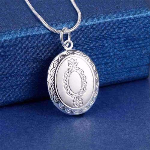 Sterling Silver - filled Oval Locket Necklace - put a photo inside - at LOW LOW price LOCAL STOCK