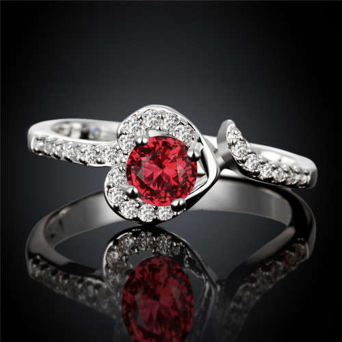 Fantastic price!! Sterling Silver filled Heart Sapphire Ring with simulated diamonds sizes 7 - 8