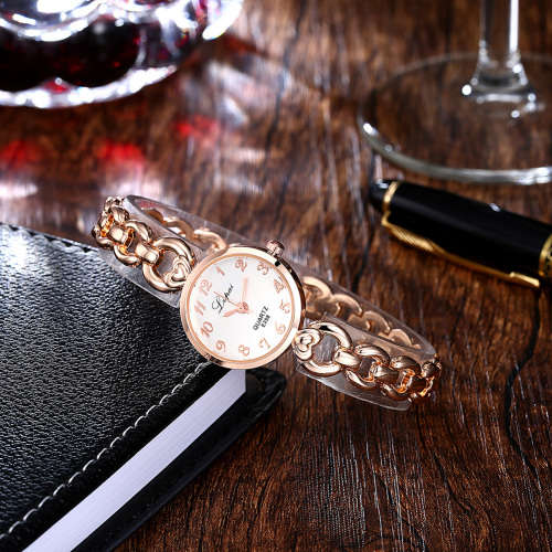 Fantastic price!! Fashion high - end luxury gypsum water diamond steel rose gold watch