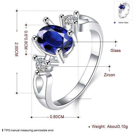 Sterling Silver - filled Ring with simulated diamonds size 7  LOCAL STOCK