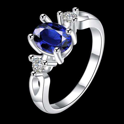 Sterling Silver - filled Ring with simulated diamonds size 7  LOCAL STOCK