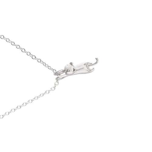 Sterling Silver filled hanging Cat Necklace