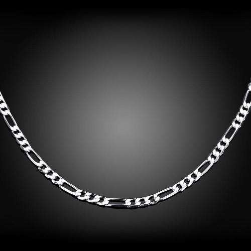 Silver Designer Figaro Men's Necklace 8mm