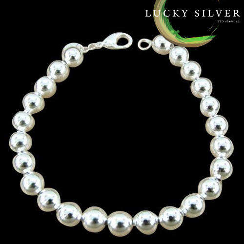 8mm Hollow 925 Sterling Silver Bracelet