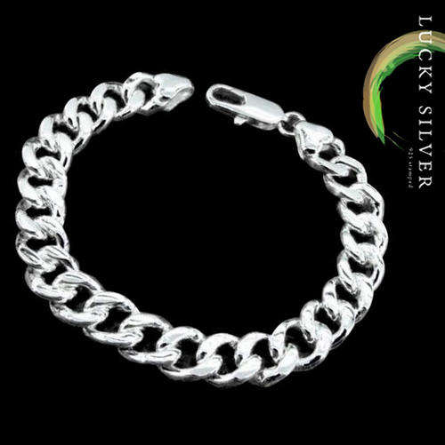 925 Sterling Silver Men's 10mm Bracelet - 21CM