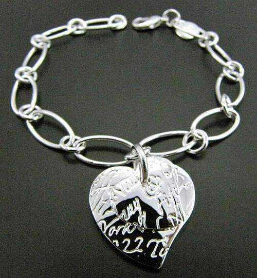 2 Hearts- 925 Sterling Silver Bracelet (Ready to Ship)