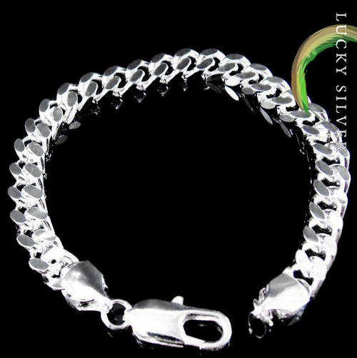 925 Sterling Silver Men's 8mm Bracelet
