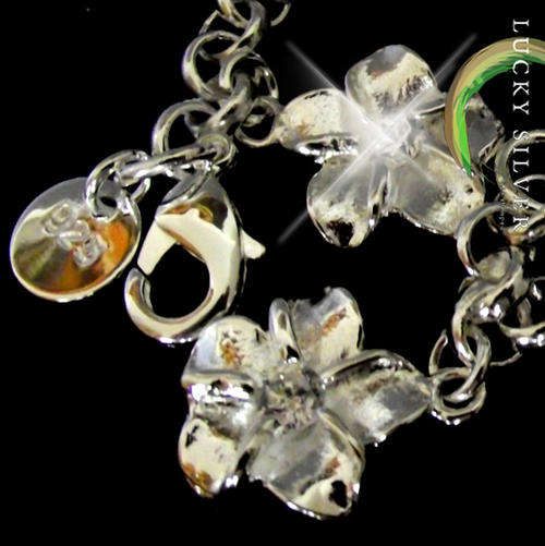 SALE!!! Flower Diamante Charm 925 Sterling Silver Bracelet - just R79.50 while stocks last