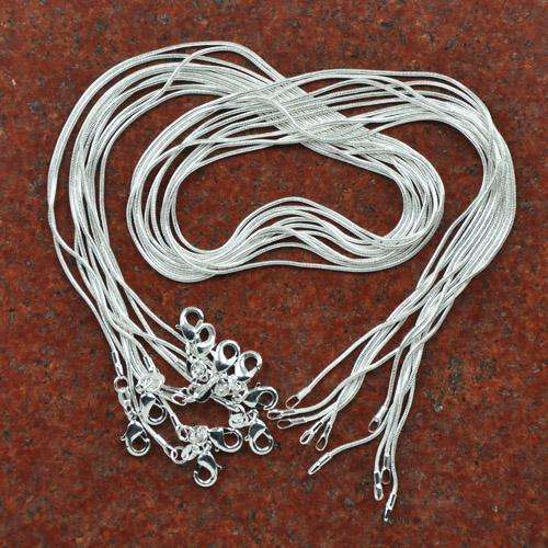 925 Sterling Silver Snake Chain NECKLACE - 1MM (18 INCH) (Ready to Ship)