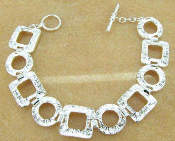 925 Sterling Silver Bezel Bracelet