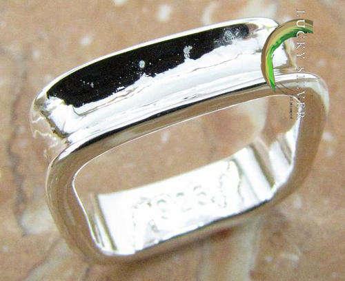 Lucky Silver 925 Stamped SQUARE Ring - Size 9 (In Stock & Ready to Dispatch)