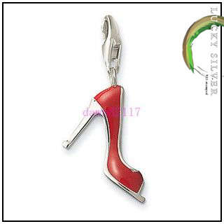 Lucky Silver Lobster Charm RED HIGH HEEL Jewellery (Ready to Ship)