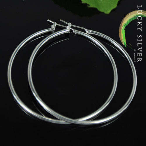 Lucky Silver 925 Stamped 65mm EARRINGS (In Stock & Ready to Ship)