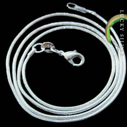 925 Sterling Silver Snake EP Chain NECKLACE - 1MM (18/20 INCH) - PERFECT FOR PENDANTS!!!