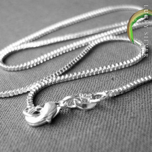 925 Sterling Silver EP BOX Chain NECKLACE - 1MM (18 INCH) - PERFECT FOR PENDANTS!!!