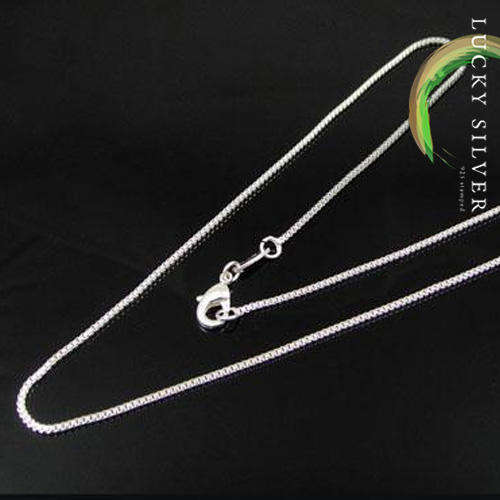 925 Sterling Silver EP BOX Chain NECKLACE - 1MM (18 INCH) (Ready to Ship)