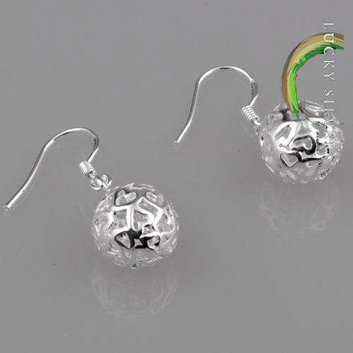 NOW LESS 15% Elegant Silver Hollow Balls EARRINGS (Ready to Ship!)